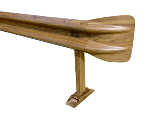 Guardarail verniciato finto legno